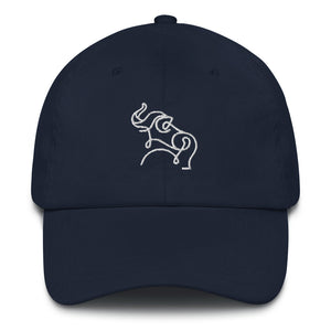 navy blue abstract elephant hat