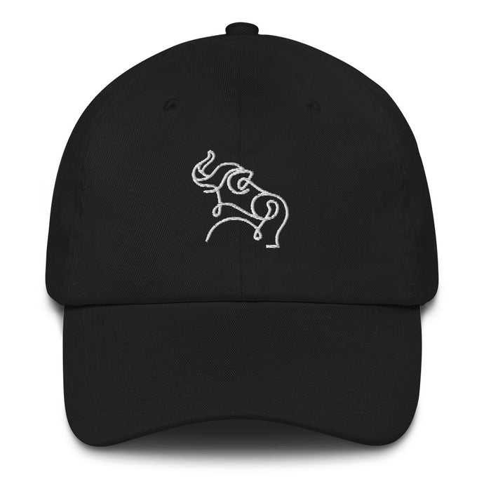 black abstract elephant hat